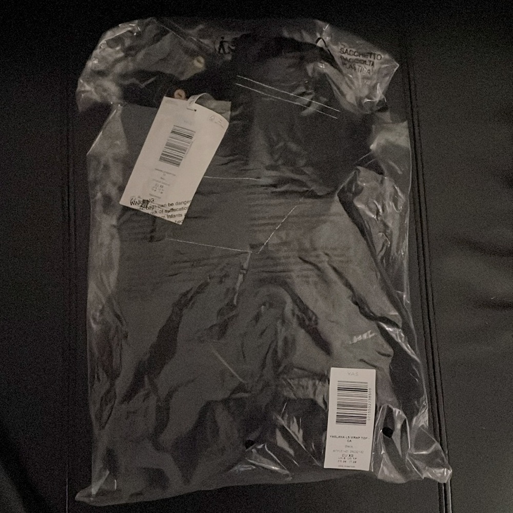 ASOS Y.A.S Contrast Stitch Wrap Shirt In Black - Picture 5 of 8
